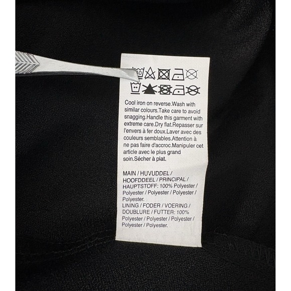 River Island Camisole Women US 14 Black Cowl Neck Tank Top Chic Minimalist Core - Picture 4 of 9